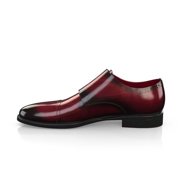 Bashwood Handmade Burgundy Leather Monkstraps main image 4